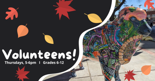 Volunteens! Thursdays from 5-6pm for grades 6-12